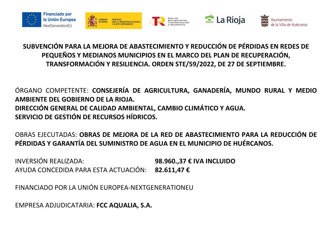 MEJORA DE ABASTECIMIENTO Y REDUCCIÓN DE PÉRDIDAS EN REDES
